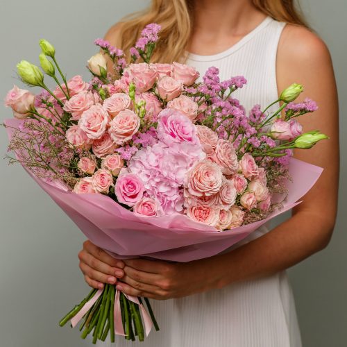 Букет «Розовый всплеск»