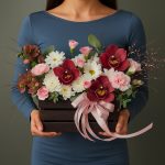 Орхидеи бордовые